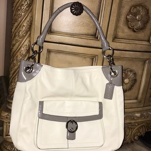 Authentic soft leather coach bag